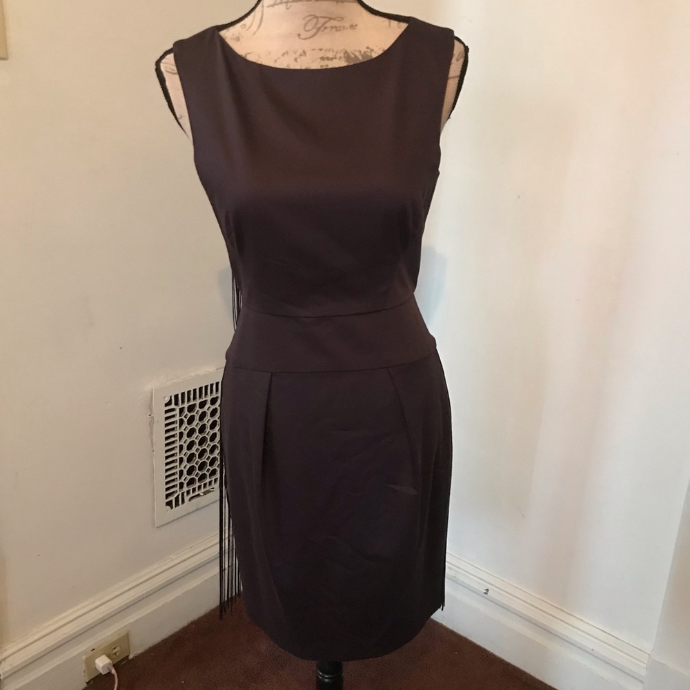 Black halo fringe dress 6